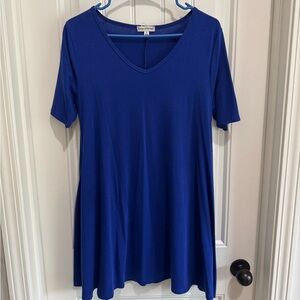 Zenana Outfitters Royal Blue V-Neck Tunic